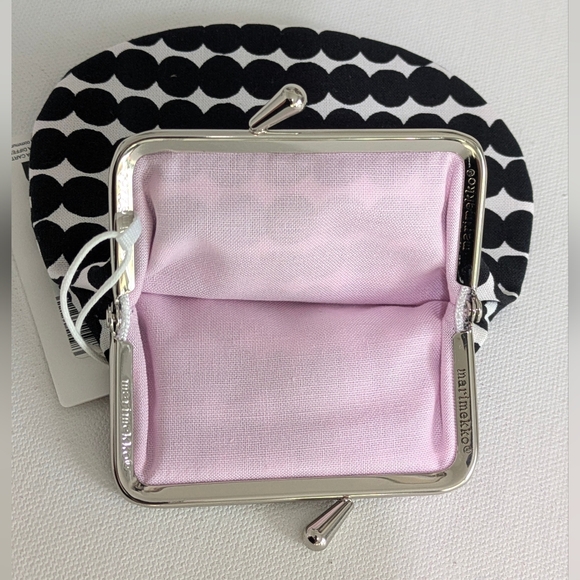 Marimekko New Small Räsymatto Coin Purse Wallet, Black And White, Scandinavian - Picture 3 of 9